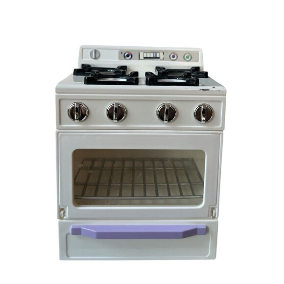 Tyco Vintage Kitchen Littles Deluxe Kitchen Center Refrigerator Stove WORKS READ - Picture 6 of 15